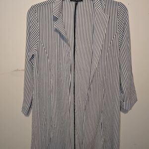 Black and White Striped Light Cardigan